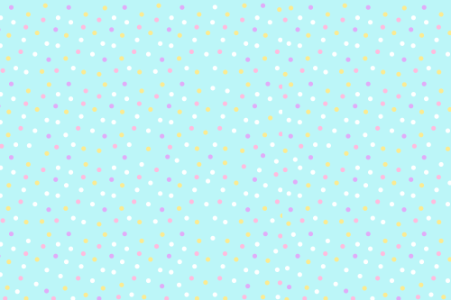 Blue, rainbow dots