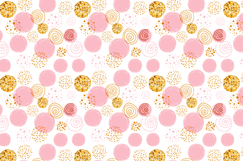 Pink gold circles