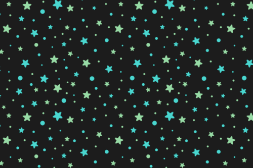 Black blue green stars