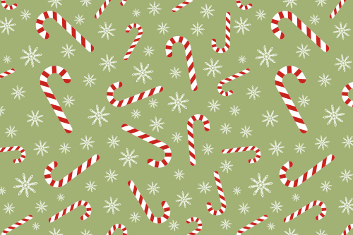 XMAS-green red candy canes