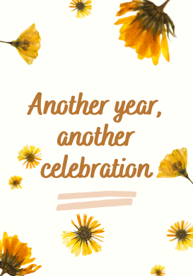 Anniversary-yellow flowers