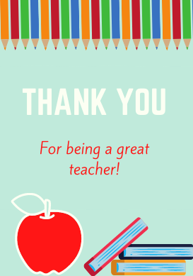 Teacher-apple books pencils