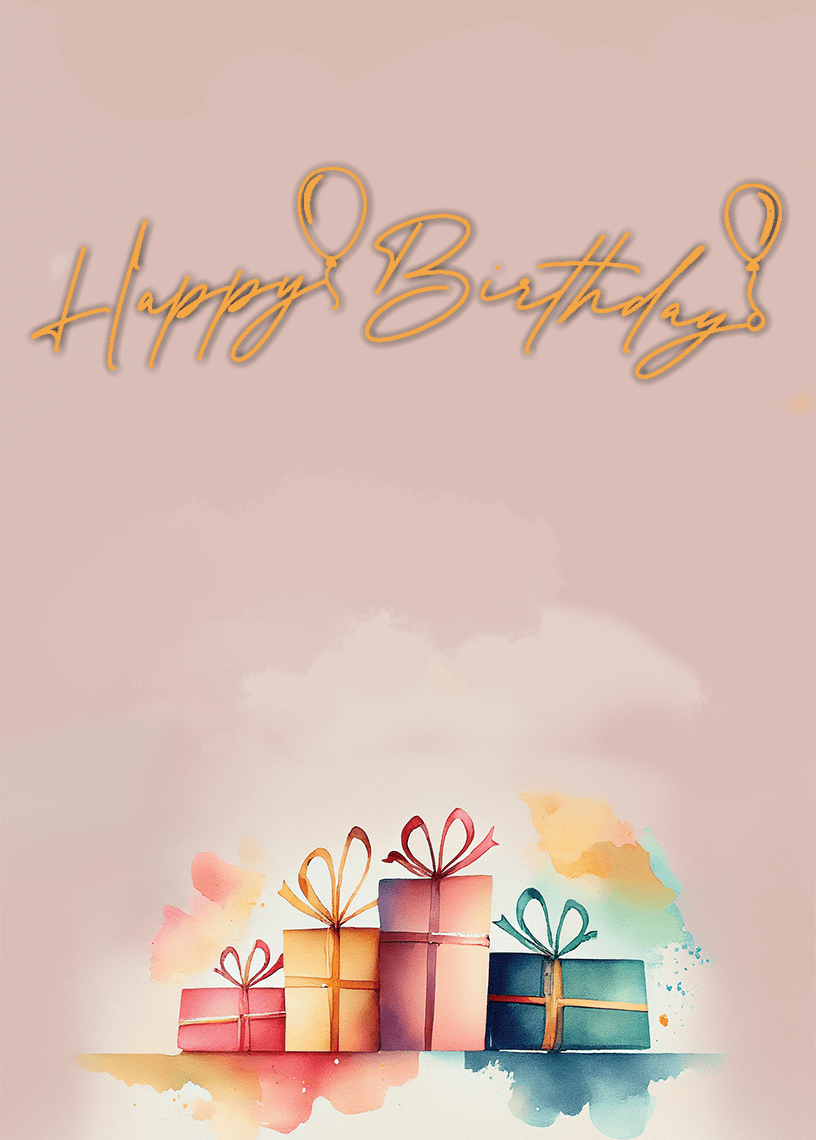 Happy Birthday gift boxes