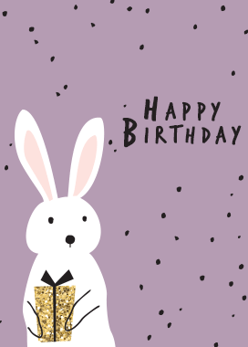 Her Birthday - Purple bunny