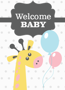 New Baby - Welcome Baby Giraffe