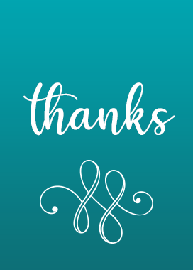 Thanks - Green gradient