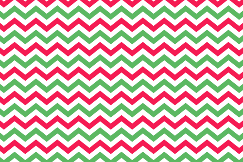 XMAS red white green zig zag