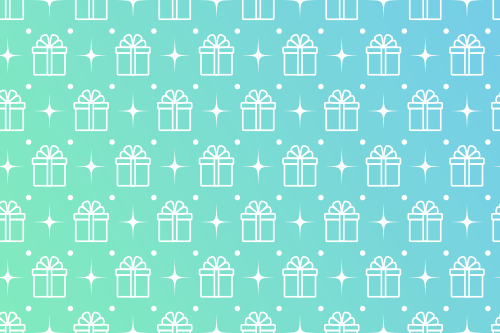 Presents blue gradient