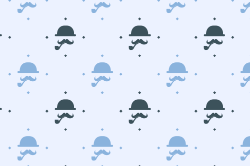 Blue top hats, moustaches