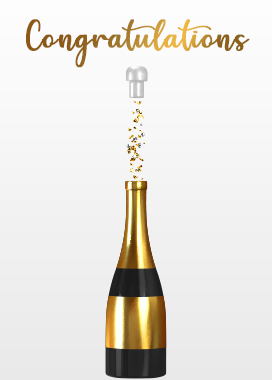 Congrats - Champagne bottle